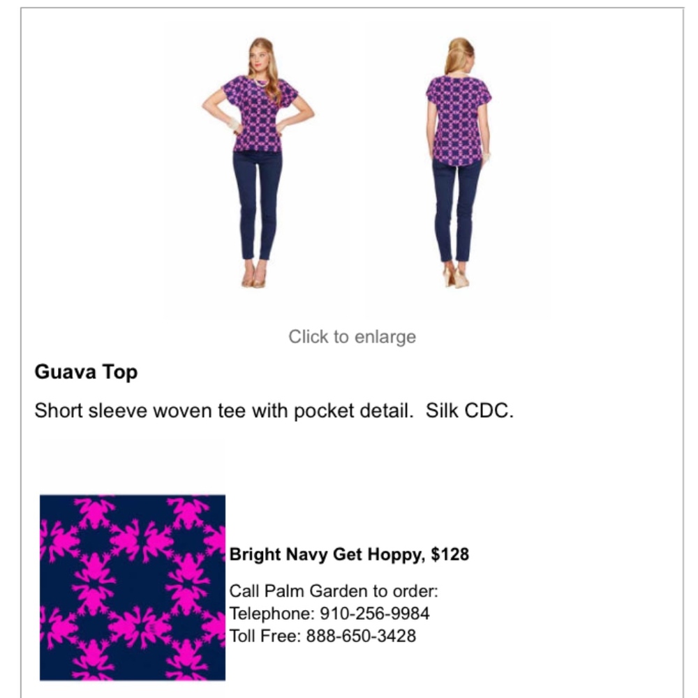 Lilly pulitzer | "get hoppy" guava silk top. - Picture 3 of 7